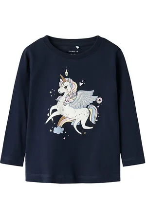 NAME IT Bluse - NmfTillie - Navy Blazer m. EnhjÃ¸rning