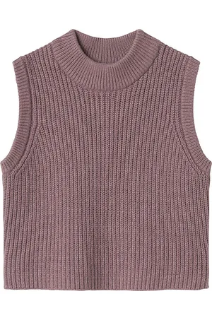 NAME IT Vest - Strik - NmfBillie - Elderberry