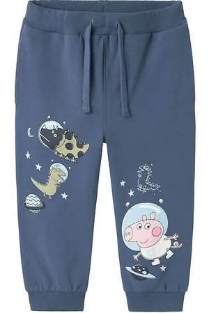 NAME IT Sweatpants - NmmDeb Peppa Pig - China Blue m. Print