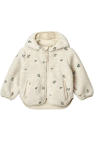 Liewood Fleecejakke - Mara - Peach/Sandy Embroidery m. Ãrer