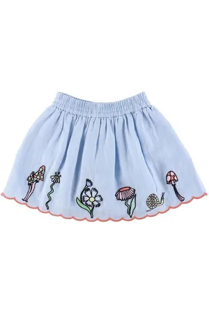 Stella McCartney Nederdel - LyseblÃ¥ m. Broderi