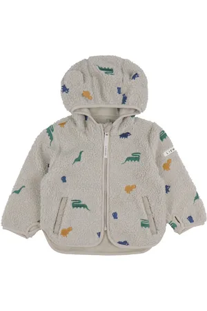 Liewood Fleecejakke m. Ãrer - Mara - Dinosaur/Mist Embroidery