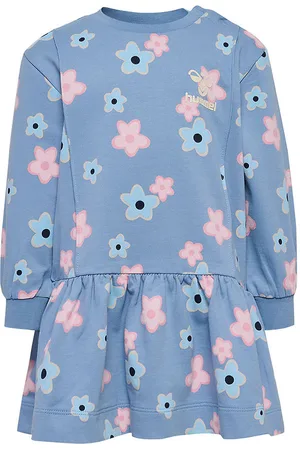 Hummel Kjole - hmlRinna - Faded Denim m. Blomster