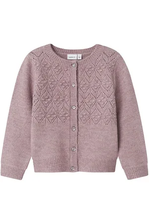 NAME IT Cardigan - Strik - NmfBatrille - Elderberry