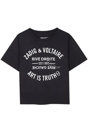 Zadig & Voltaire T-shirt - Sort m. Print/Pailletter