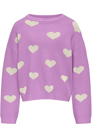 ONLY Bluse - Strik - KogMontana - African Violet/Heart Birc