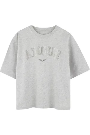 Zadig & Voltaire T-shirt - LysegrÃ¥meleret m. Pailletter
