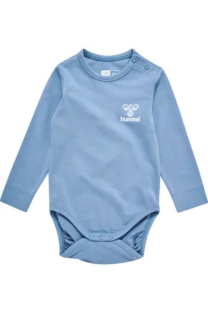 Hummel Body l/Ã¦ - hmlMino - Faded Denim/Marshmallow m. Logo