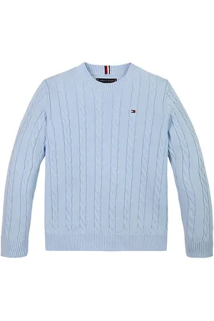 Tommy Hilfiger Bluse - Strik - Cable - Breezy Blue