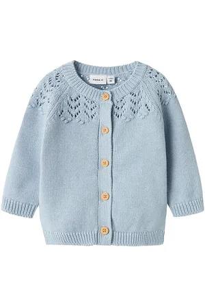 NAME IT Cardigan - Strik - NbfBimolly - Subdued Blue