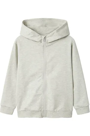 NAME IT Cardigan - NkmBertillo - Light Grey Melange m. Print