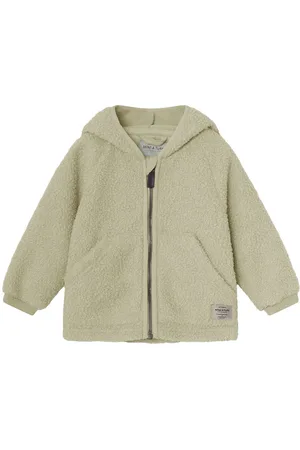 Mini A Ture Fleecejakke - Teddy - MatLiff - Elm Green