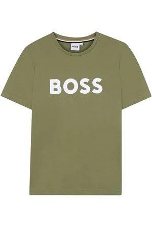 HUGO BOSS T-shirt - Dark Green m. Hvid