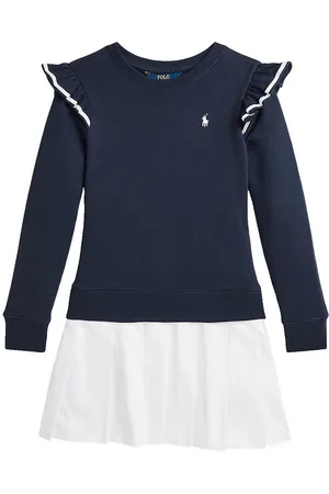 Ralph Lauren Sweatkjole - Navy/Hvid