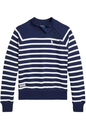 Ralph Lauren Sweatshirt - Navy/Hvidstribet