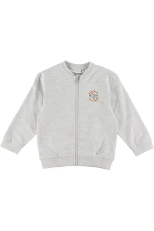NAME IT Cardigan - NmmBertillo - Light Grey Melange m. Print