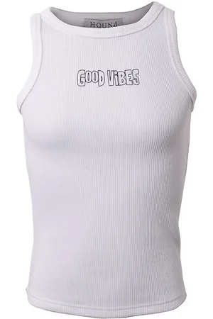 Hound Top - Rib - Off Whitet m. Print