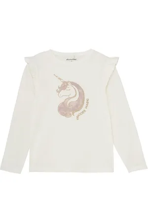 Minymo Bluse - Marshmallow White m. Print