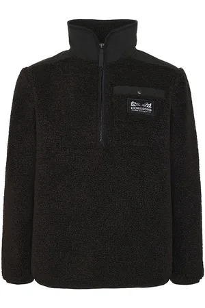 Didriksons Fleecejakke - Teddy - Exa Half Zip - Sort