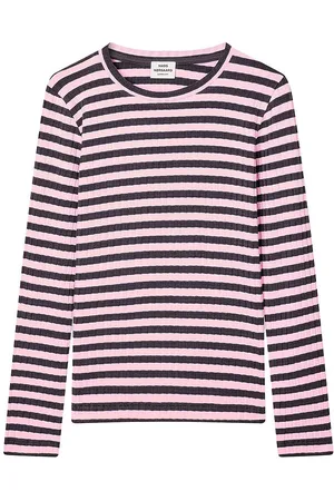 Mads Norgaard Bluse - Rib - Classic Stripe Talika - Parisian Nig