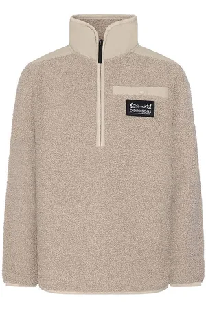Didriksons Fleecejakke - Teddy - Exa Half Zip - Beach Beige