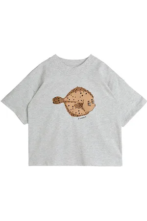 Mini Rodini T-shirt - Flundra - GrÃ¥meleret