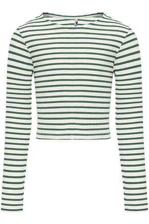 ONLY Bluse - KogNella - Cloud Dancer/Horizontal Hedge Green