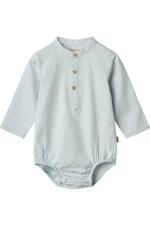 WHEAT Skjortebody l/Ã¦ - Victor - Light Blue Chambray