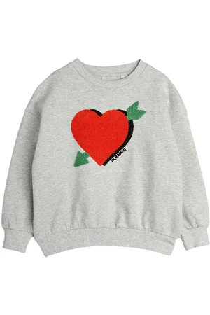 Mini Rodini Sweatshirt - Arrowed Heart - GrÃ¥meleret