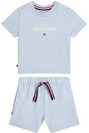 Tommy Hilfiger Sweatshorts/T-shirt - Monotype - Breezy Blue