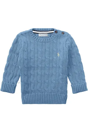Ralph Lauren Bluse - Strik - BlÃ¥