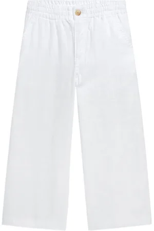 Ralph Lauren Bukser - HÃ¸r - Wide Leg - Hvid
