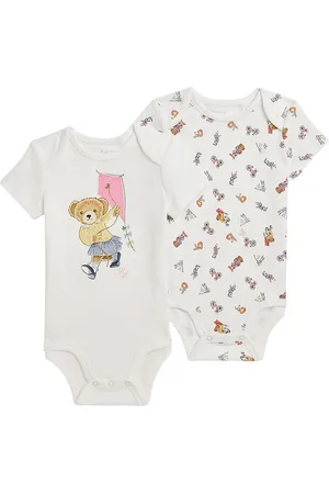 Ralph Lauren Bodyer k/Ã¦ - 2-pak - Hvid m. Sommerprint