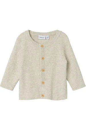 NAME IT Cardigan - Strik - Rib - NbnObi - Peyote Melange