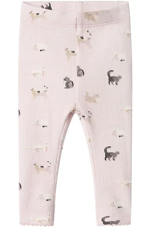 NAME IT Leggings - Rib - NbfBrigit - Light Lilac m. Katte