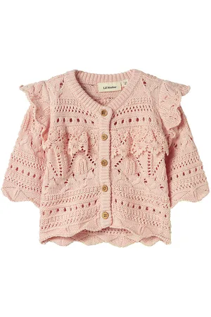 Lil Atelier Bluse - NbfDamia - Strik - Peach Whip m. HulmÃ¸nster