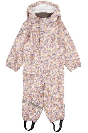 Mikk-Line Regndragt - PU - Recycled - Rose Dawn m. Blomster