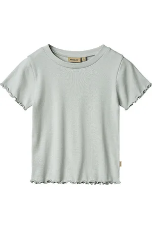 WHEAT T-shirt - Rib - Irene - Soft Blue
