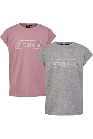 Hummel T-shirts - 2-pak - hmlBoxline - Grey Melange/Woodrose