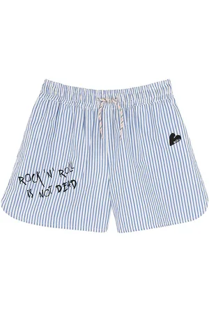 Zadig & Voltaire Shorts - Nicky - Electric Blue/Hvidstriber