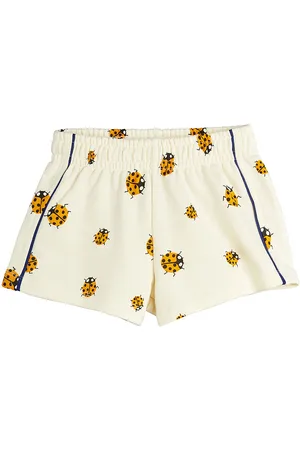 Mini Rodini Sweatshorts - Ladybugs - Off White