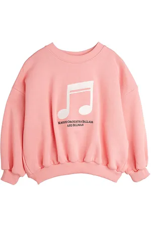 Mini Rodini Sweatshirt - Note - Rosa m. Hvid