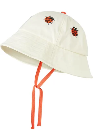 Mini Rodini Sommerhat - Ladybug - Off White