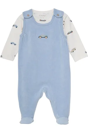 FIXONI Sparkedragt m. Body l/Ã¦ - Velour - Blue Fog