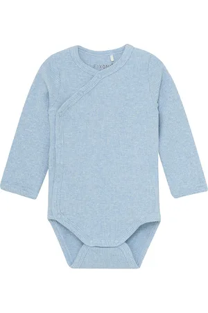 FIXONI SlÃ¥-om Body l/Ã¦ - Rib - Blue Fog Melange