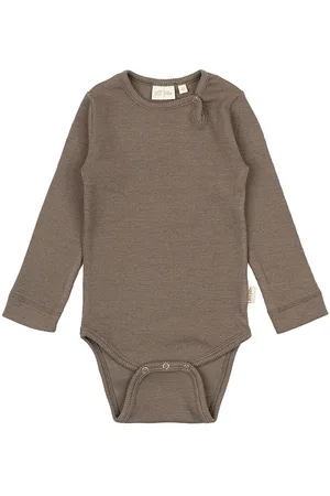 Petit Piao Body l/Ã¦ - Rib - Modal - Earth Brown