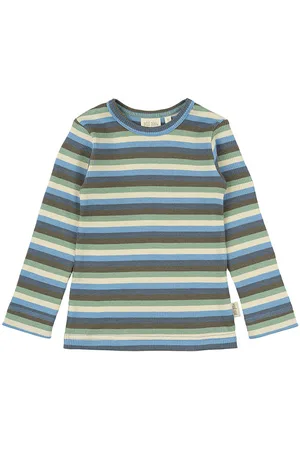 Petit Piao Bluse - Rib - Modal - Allure Blue Multi Striped
