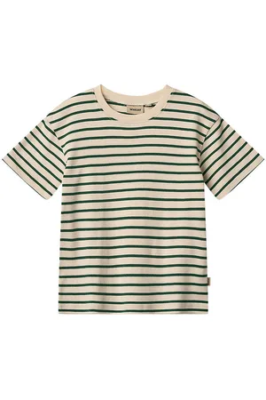WHEAT T-shirt - Fabian - Green Stripe