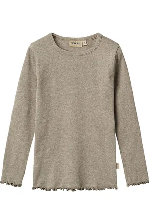 WHEAT Bluse - Rib - Ida - Gravel Melange