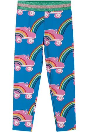 Stella McCartney Leggings - BlÃ¥ m. RulleskÃ¸jter